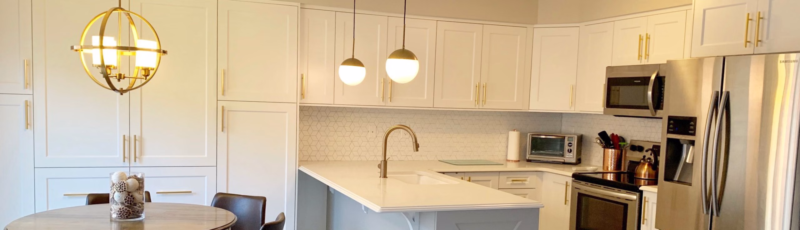 Kitchen White w Gold Accents scaled
