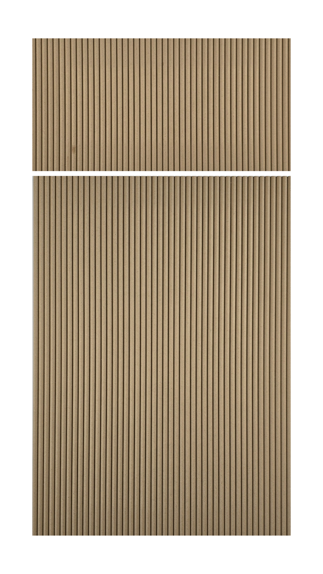 The Corduroy cabinet doors feature a 3/16th inch reeded panel, making for a stunning look in any space.
