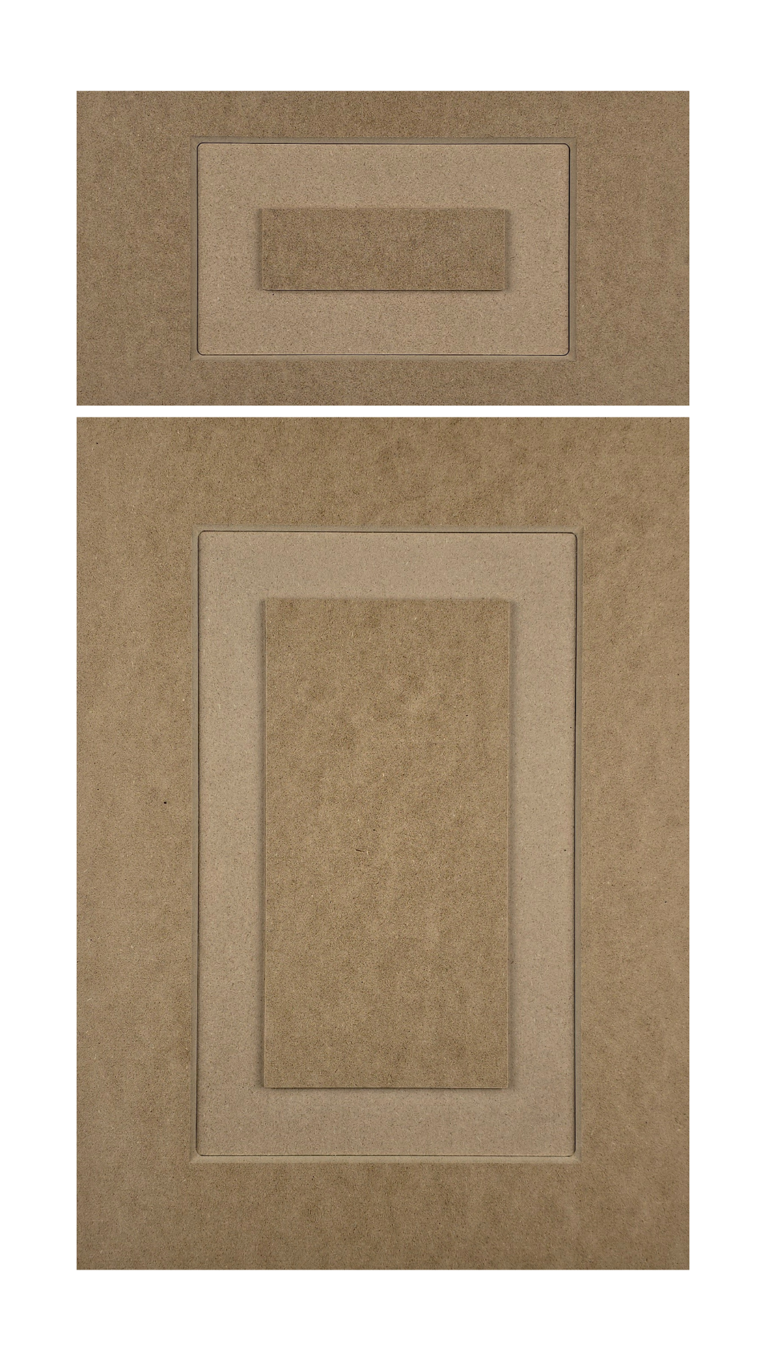 Frontier is a shaker-style cabinet door that has a raised panel with square corners.