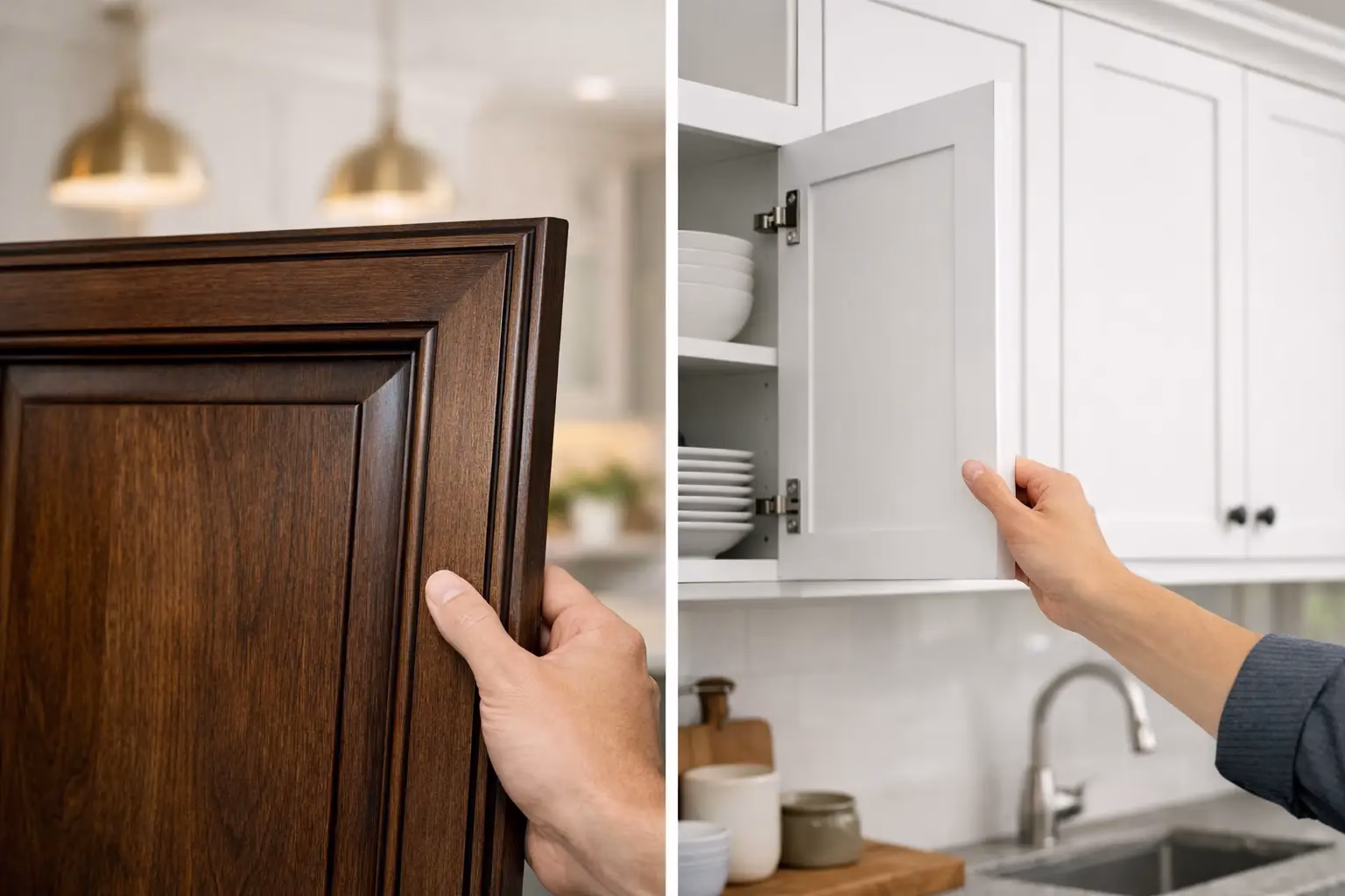 Custom Doors Versus Stock Cabinetry