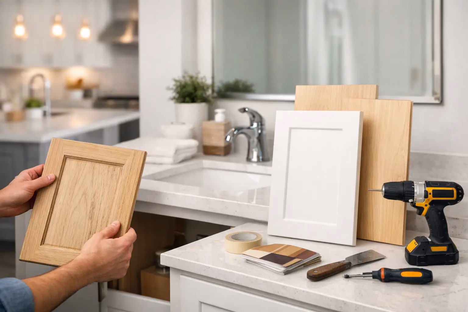 How to Reface Bathroom Vanity Doors