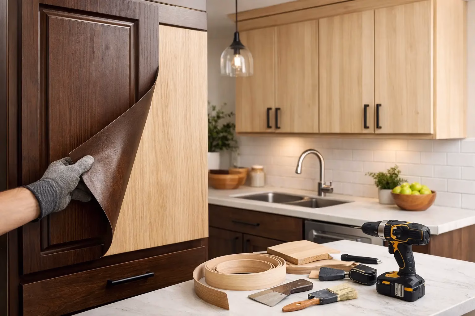Refacing Kitchen Cabinets on a Budget