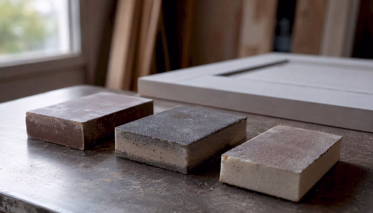 Various sanding grits for MDF prep